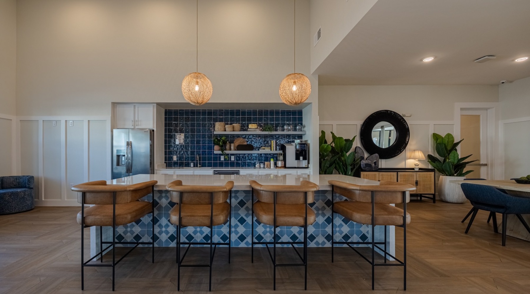Contemporary resident lounge at Madison Grove luxury apartments in Rockledge Florida.